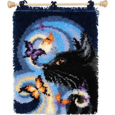 Knüpfteppich Black Cat, 39 x 53 cm Image