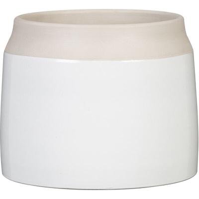 Jarro, Blumentopf aus Keramik, Farbe: Blanco, 17,5 cm Durchmesser, 16,5 cm hoch, 4,1 l Vol. Image