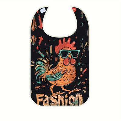 TEMU 1pc Of, An Adult Bib With A Printed , For . Image