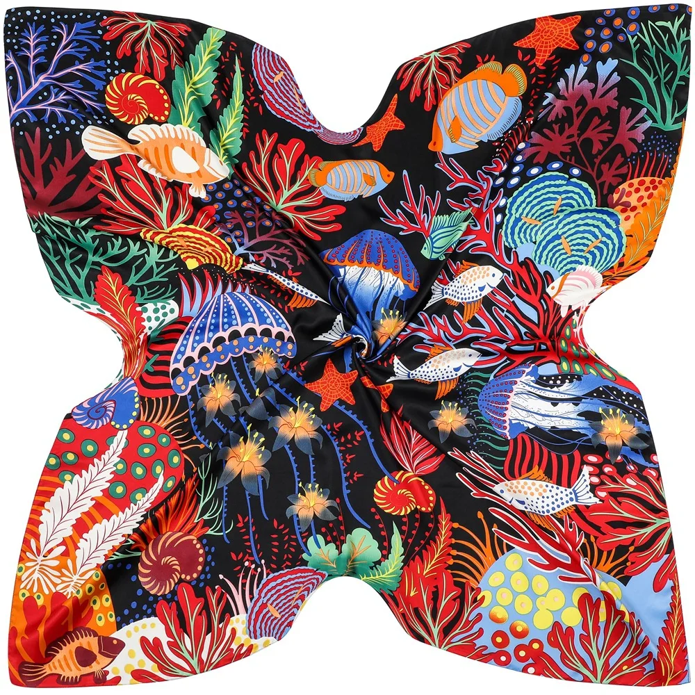 Modischer 130 cm Unterwasser-Goldfisch-Schal für Damen, Reise-Schal, Sonnenschutz-Wickel, Geschenk, hält das ganze Jahr über warm, vielseitiges Geschenk Image