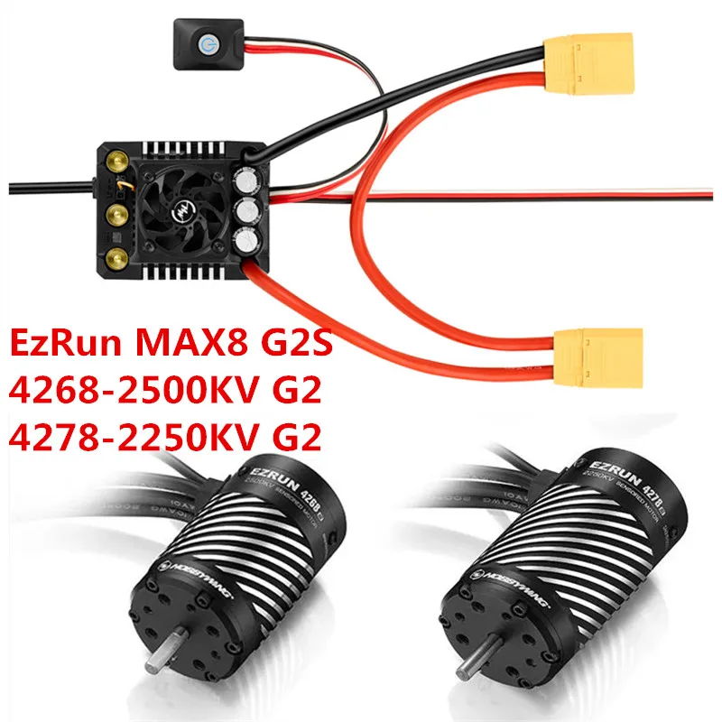 Hobby wing ezrun max8 g2s 160a bürstenloser esc 4268/4278 Motor für 1/8 1/10 rc Auto Fernbedienung Geländewagen
