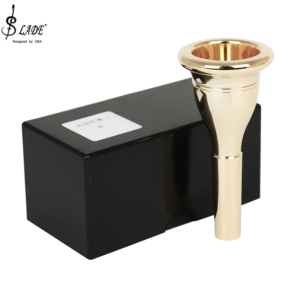 Nr. 7 Bass Tuba Mundstück 13,3mm großes Halte horn Mundstück Silber Gold Ersatz Messing Instrument Zubehör Tuba Teile Image