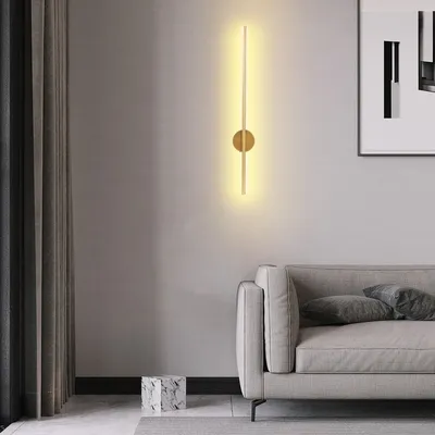 Wireless LED Wall Lamp 50CM Magnetic Wall Lamp with Remote Control Modern Bedroom Bedside Lamp for Bedroom Remote Control 1PCS