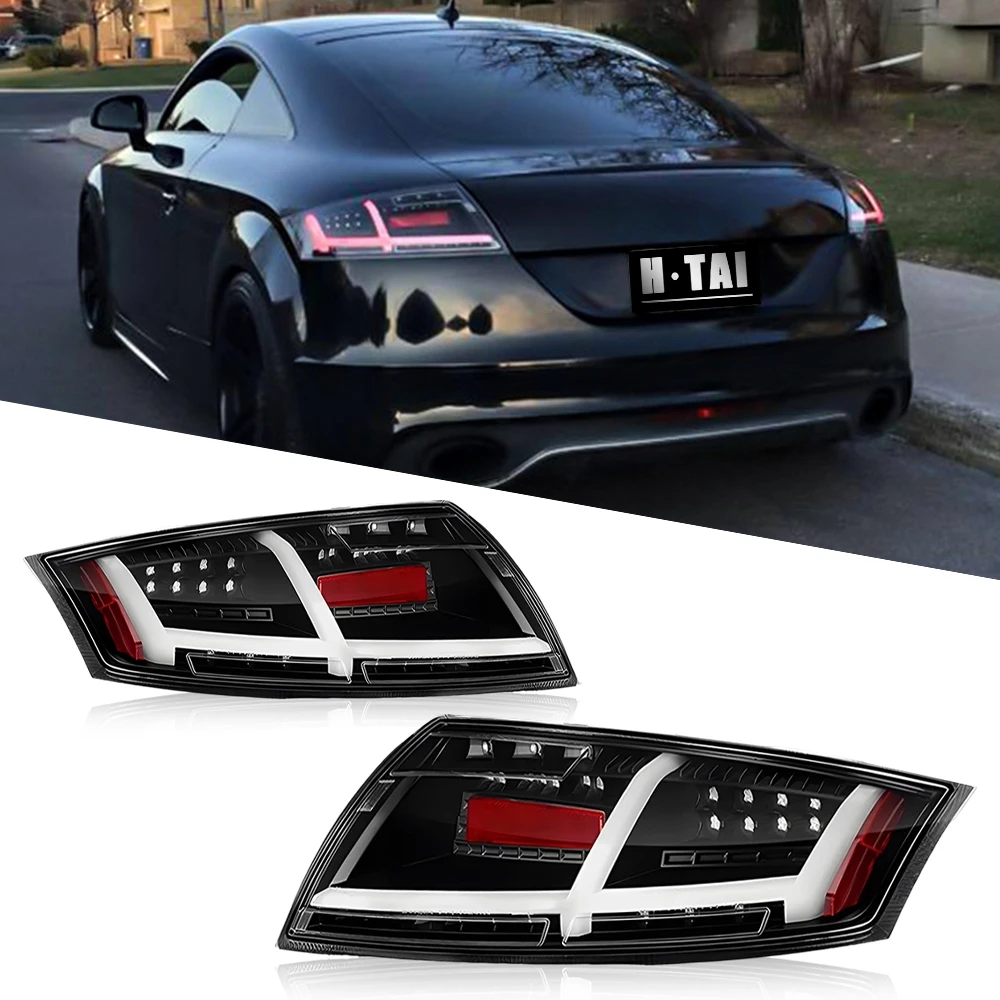 Luci posteriori a LED per Audi TT 2006-2014 Lampade posteriori Fanali posteriori Fendinebbia posteriori Indicatori di direzione dinamici Luce freno Set di luci per auto