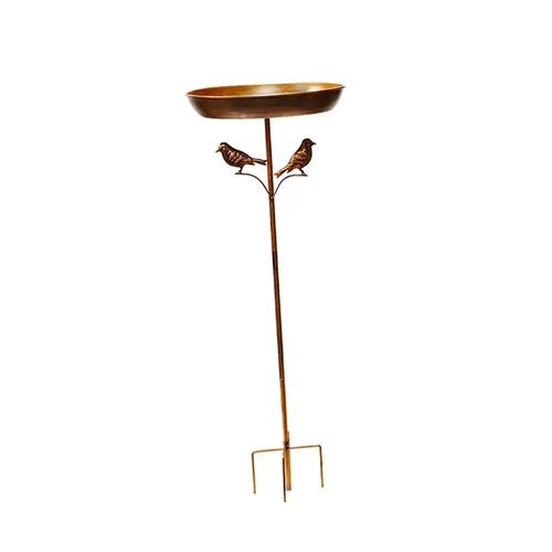Vogelbad, Vogelfutterstation, Metall, Eisen, Sockel, Dekor, Vintage-Design, freistehend