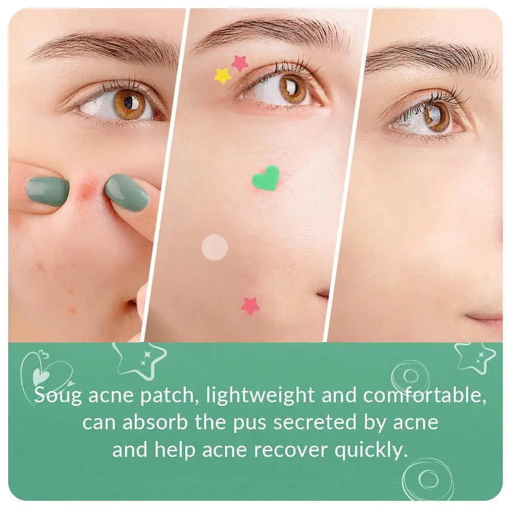 224 zählt bunte Herz Pickel Patches Hautpflege Behandlung Aufkleber unsichtbare ultradünne Gesicht Schönheit Make-up-Tools für Mädchen Image