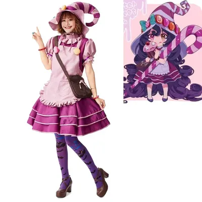 2025 Die Candy Sorceress Lulu Kostüm Erwachsene Dienstmädchen Schürze Uniform Outfit Frauen Spiele Bitter süß Lulu Halloween Cosplay Kostüme Image