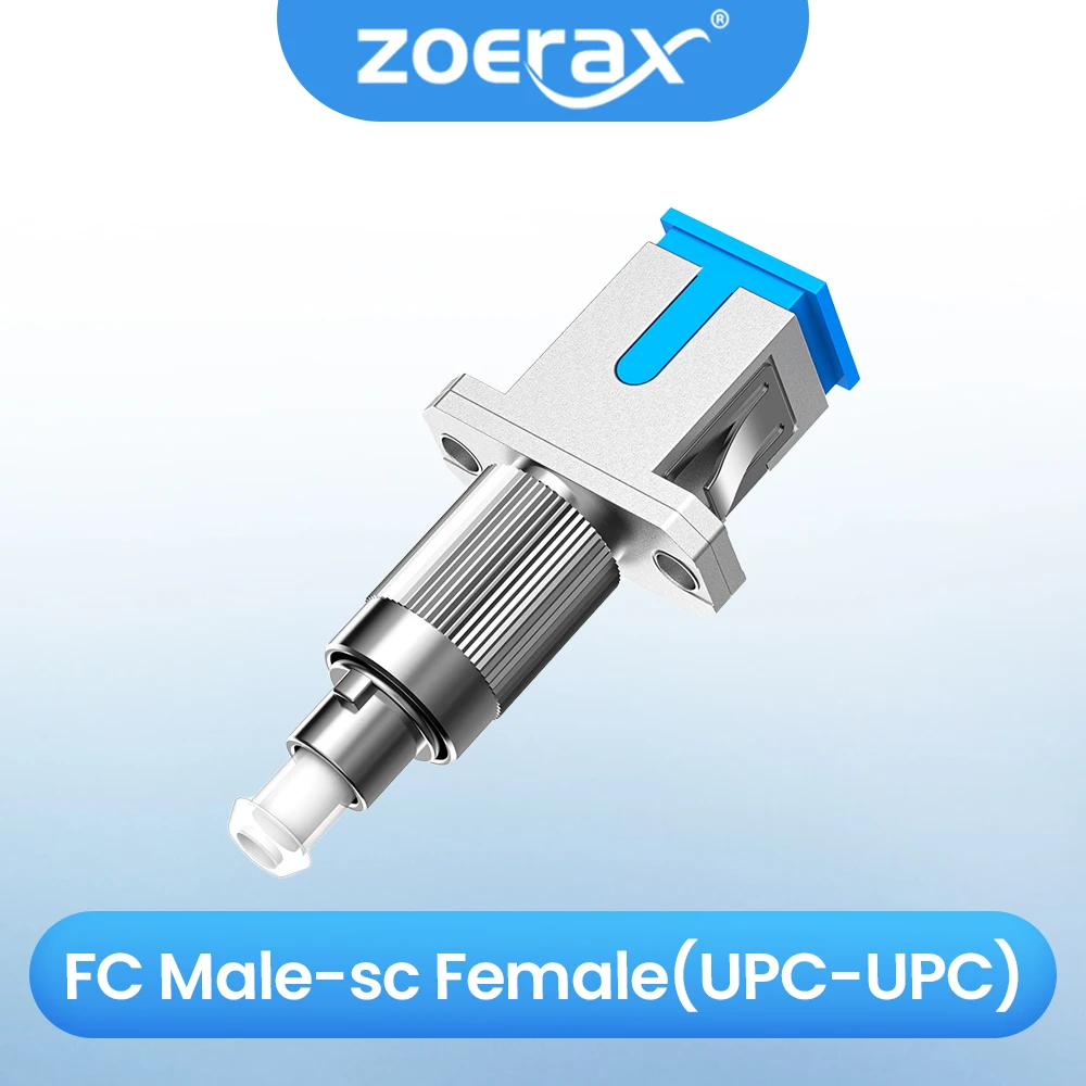 ZOERAX FC-Stecker auf SC-Buchse, UPC-Faserflansch-Stecker, Singlemode-Adapter für Rotlichtstift, optischer Leistungsmesser, Pigtail FTTH Image