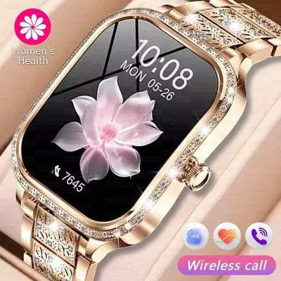 Für Xiaomi Huawei Neue Frauen Smart Uhr Herzfrequenz Blutdruck Monitor Musik Wiedergabe 100 + Sport Modus BT Anruf SmartWatch Image