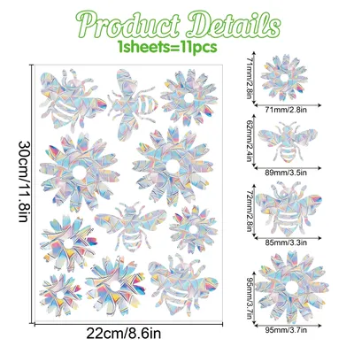 Sunshine Catcher Bunter Fensteraufkleber Regenbogenprisma Schmetterling Elektrostatischer Glasaufkleber PVC Antikollisions-Fensteraufkleber Image