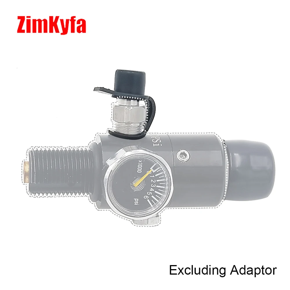 Schwarzer HPA-Lufttankregler, Gummi-Füllnippel, männlicher Foster, Schnellkupplung, staubdichte Abdeckungen Image