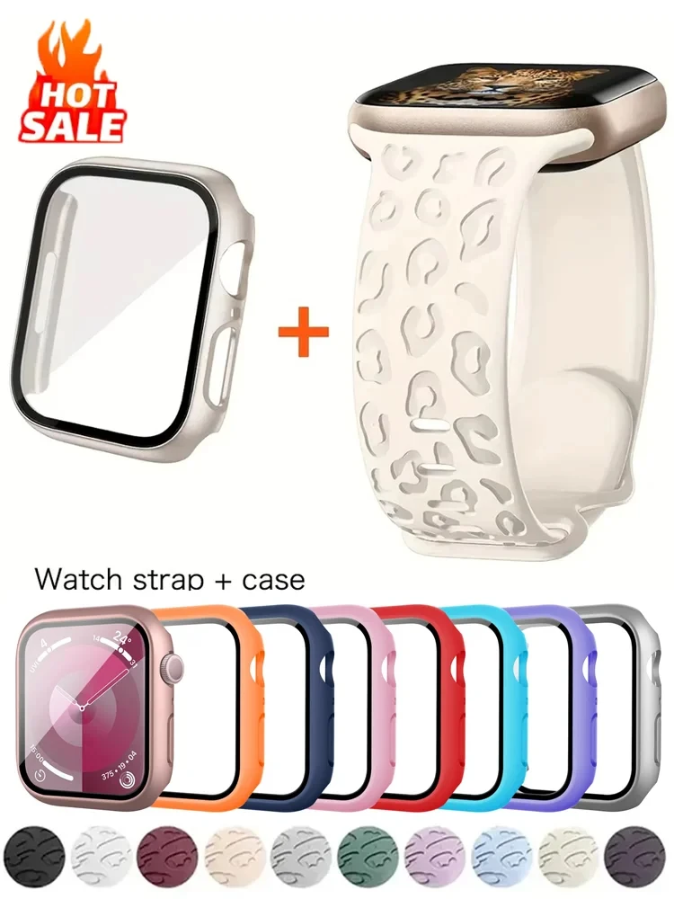 Glas + Gehäuse + Armband für Apple Watch Band 45 mm 44 mm 41 mm 40 mm Displayschutzfolien für Apple IWatch Serie 10 8 7 6 SE 5 4 3 46 mm 42 mm Image