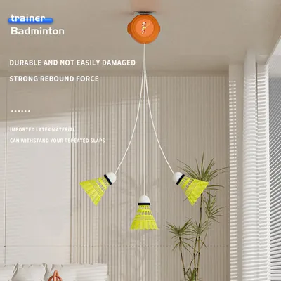 Single Player Badminton Trainer Self-Study Shuttlecock Rebounds training aids Device for Badminton Beginners and Amateurs