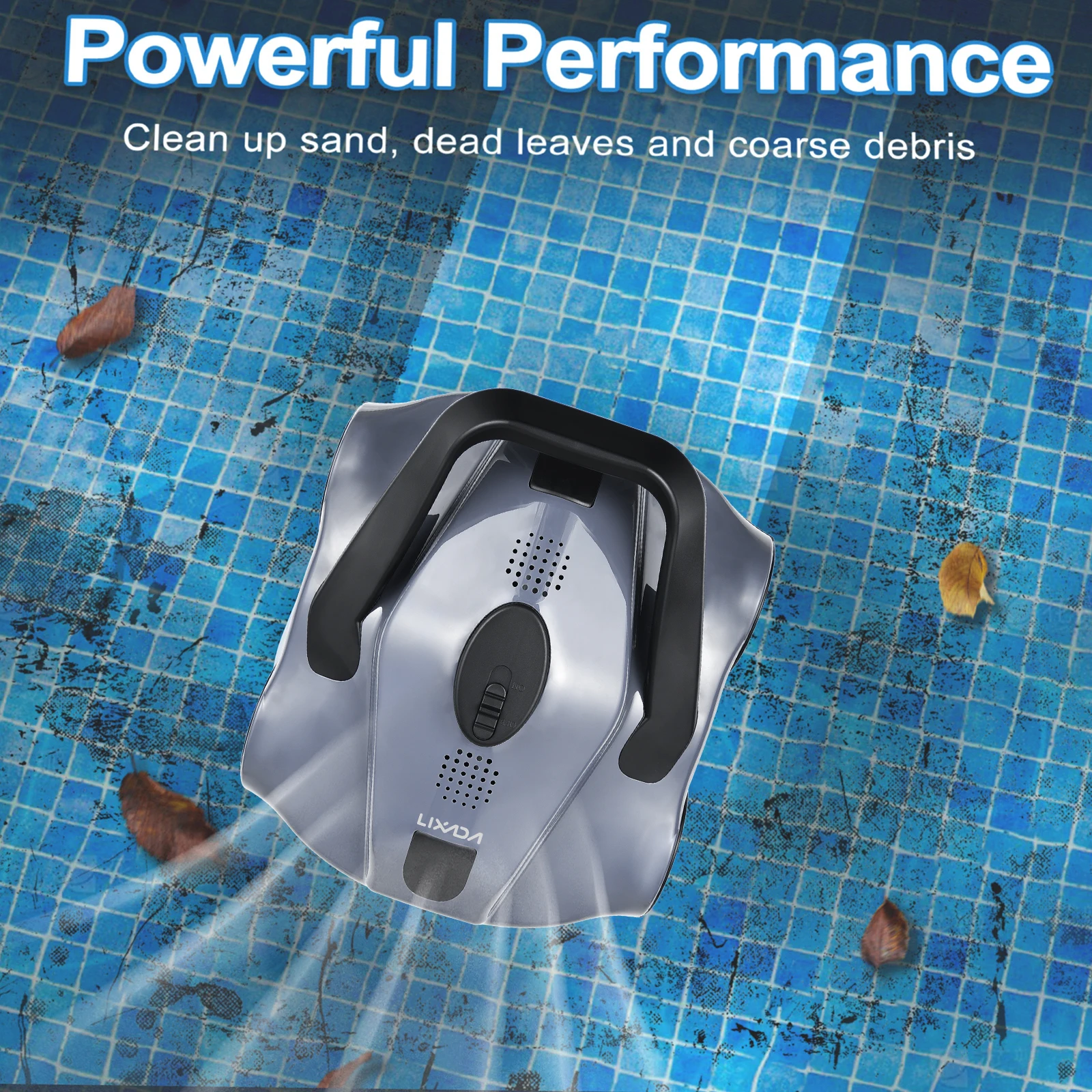 Automatischer Roboter-Poolreiniger, kabelloser Roboter-Pool-Staubsauger für flach gemahlene Pools, Poolreiniger für Flachboden-Poolreiniger Image