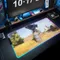 Rust Mouse Pad RGB Gaming Mousepad Big LED Pad PC Desk Mat Luminous Mouse Pad Large Keyboard Mats Table Rug With Backlit