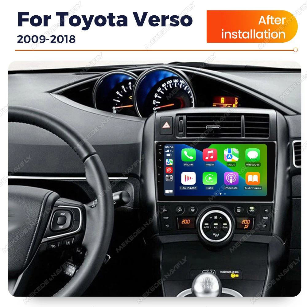 MEKEDE Android 14 Auto Radio Carplay Player Für Toyota Verso R20 2009-2018 Auto Stereo Multimedia Player auto intelligente systeme Image