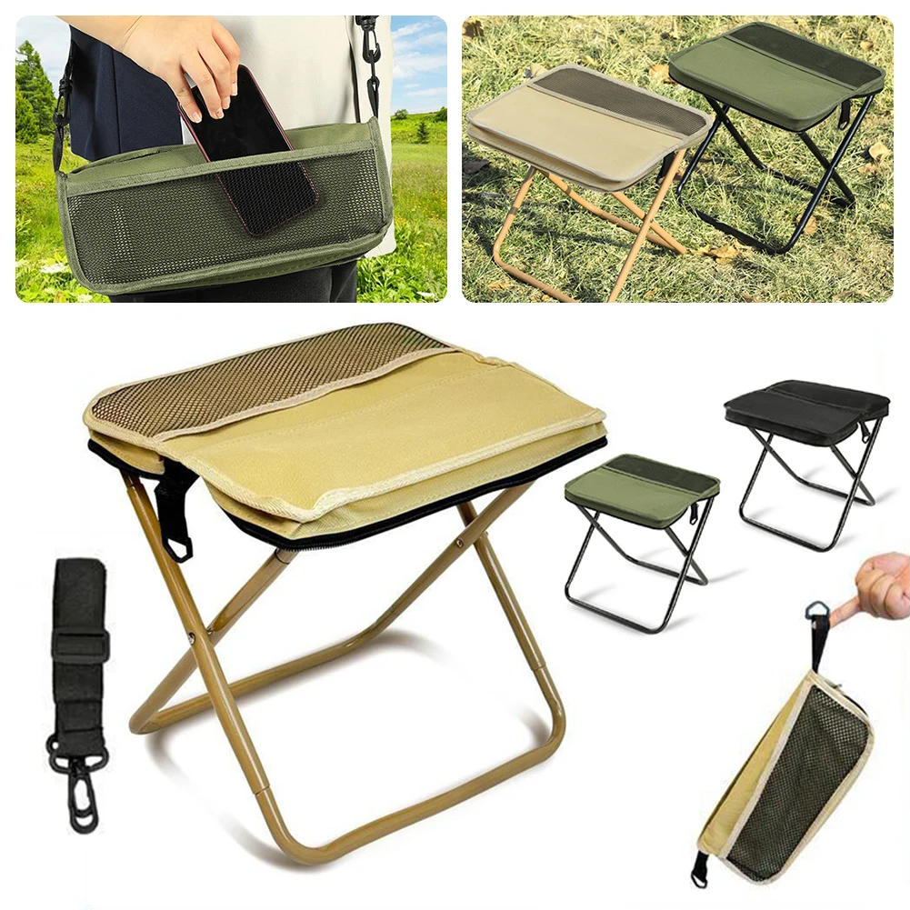 Campinghocker Tragbarer Klapphocker mit Tragetasche Leichter faltbarer Hocker Outdoor Campingstuhl für das Fischerei Beach Picknick