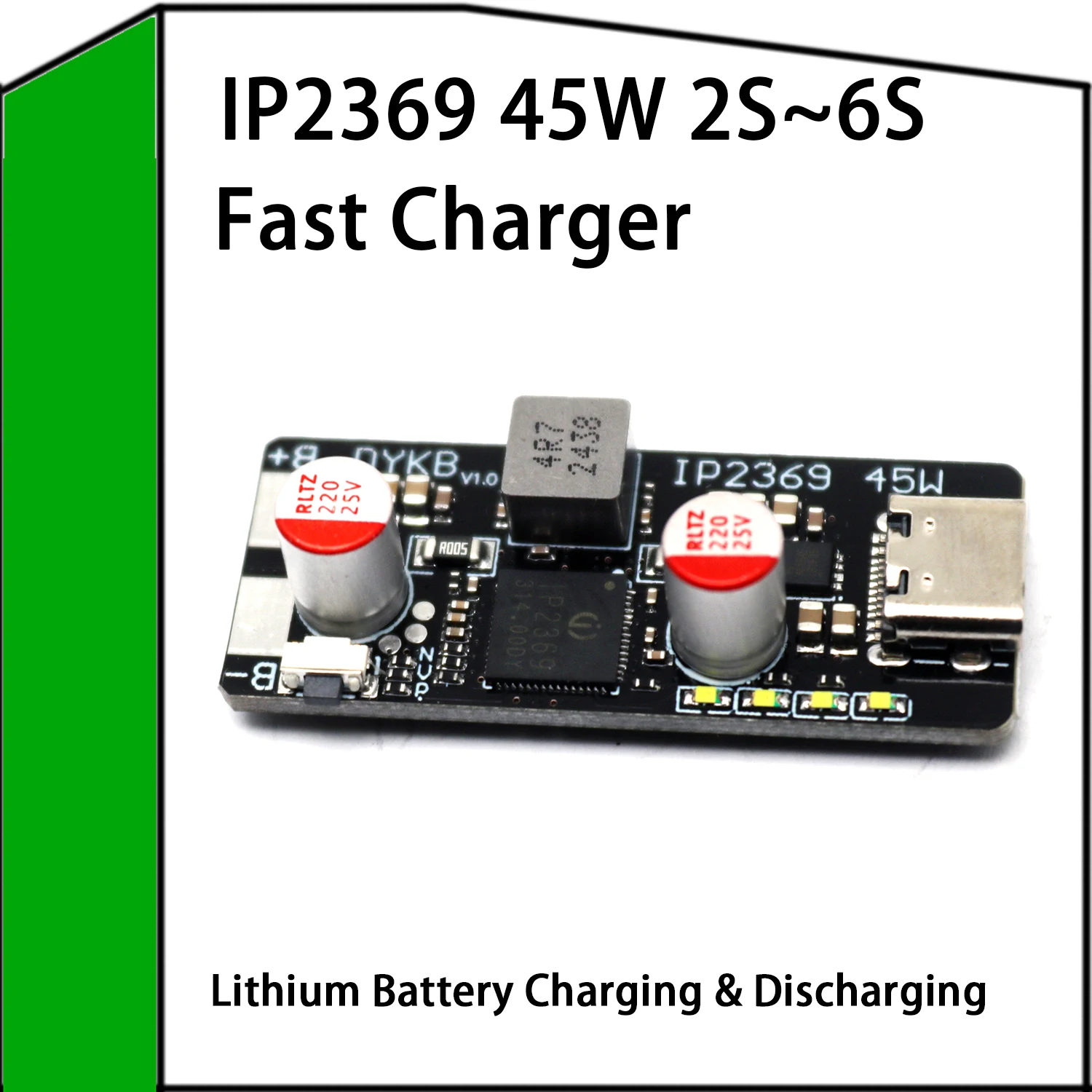 PD3.1 IP2369 45W Schnellladegerät 2S 3S 4S 5S 6S Lithiumbatterie Laden und Entladen Li-Ion LiFePO4 BMS für Drohnen Elektrowerkzeuge Image