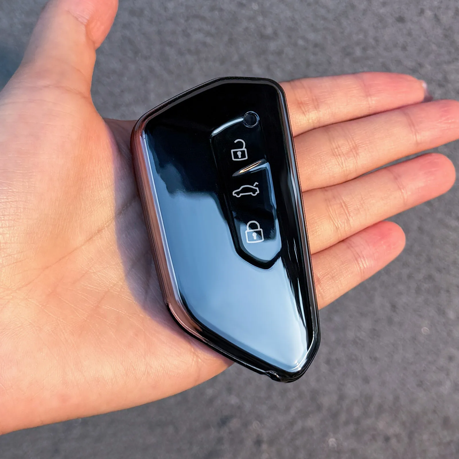 Tragbare transparente schwarze für VW Volkswagen Golf 8 MK8 ID3 ID4 Cupra Skoda Octavia A8 SEAT Formentor Tarraco Autoschlüsseletui Image