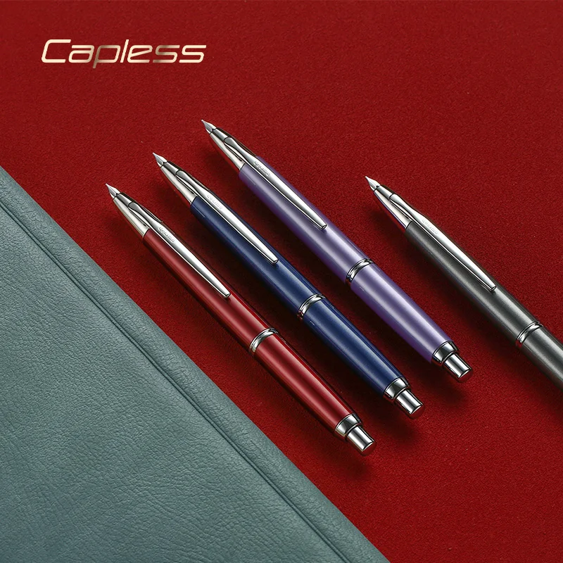 Smooth Japan PILOT Füllfederhalter ohne Kappe, 18 Karat Goldfeder, Decimo Push-Typ-Feder, Generation, Aluminium, Geschenkstift zum Schreiben von Studenten Image