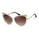 WNCKSQ Gold Pink Cat Eye Sunglasses Women Vintage Gradient Mirror Sun Glasses for Female Trendy Eyeglasees Uv400(C7)