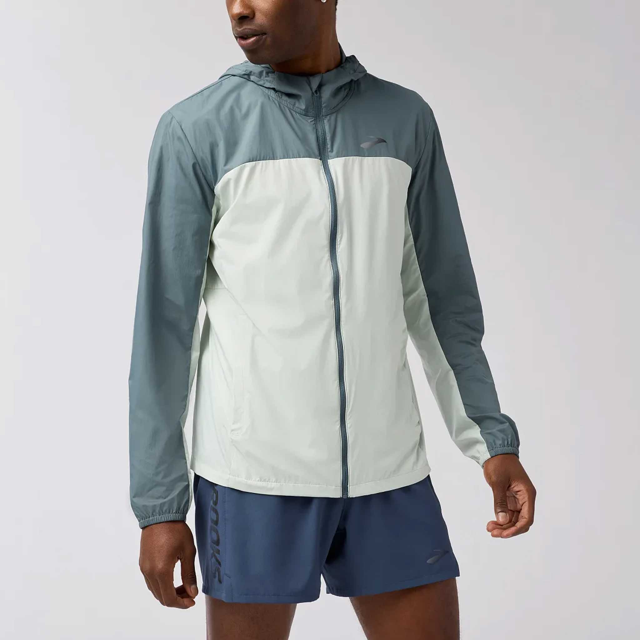 Brooks Canopy Packable Jacket Men's Running Apparel Smoke/Storm