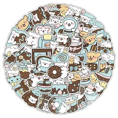 50 Stück CartoonOriginal süße dünne clevere Welpen Hund Aufkleber Graffiti für Scrapbook Laptop Telefon Gepäck Skateboard Aufkleber Aufkleber Image
