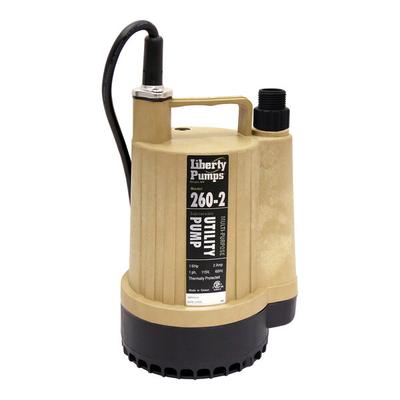 Liberty Pumps 260-2 Manual Utility Pump with 3/4" Garden Hose and NPT Adapters - 1/6 hp, 115V