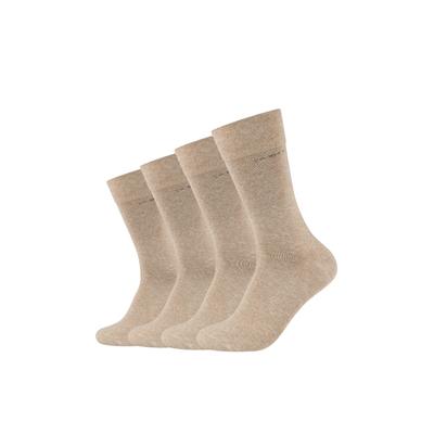 Socken CAMANO "ca-soft", Damen, Gr. 35-38, beige (sand, melange), Baumwollmischung, melange, meliert, normal, Socken, mit verstärktem Fersen- und Zehenbereich Image