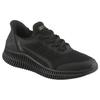 Sneaker SKECHERS "BOBS GEO LITE-FIXED EDGE", Herren, Gr. 47,5, schwarz, Lederimitat, Textil, unifarben, sportlich, Schuhe, Freizeitschuh, Trainingsschuh mit Slip-ins