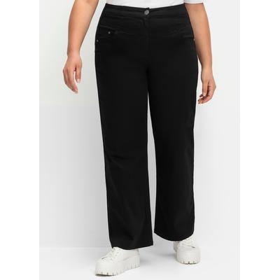 Stretch-Hose SHEEGO, Damen, Gr. 48, Normalgrößen, schwarz, 98% Baumwolle, 2% Elasthan, Hosen Image