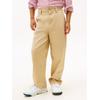 Chinohose TOMMY HILFIGER "PLEATED CHINO PANT", Jungen, Gr. 14 (164), N-Gr, gold (gentle gold), Web, Obermaterial: 96% Baumwolle, 4% Elasthan, unifarben, casual, regular fit lang, Hosen, für Kinder bis 16 Jahre, mit Bundfalten