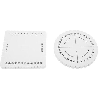 Schmuckscheiben - 2 Stück geschnitzte runde Makramee-Scheibe, Schmuckarmband mit Kordeln,