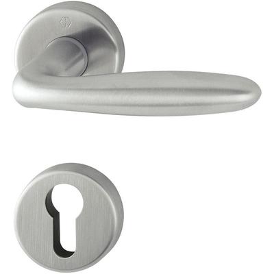 HOPPE Drückergarnitur VERONA - auf Rosette PZ, 37 - 42, Edelstahl matt Image