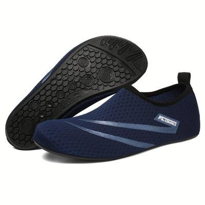 TEMU Quick-dry Aqua Socks For Swimming, Yoga, Beach & Exercise - Slip-on, Breathable Fabric With Non-slip Rubber Sole, Moiré , Unisex For Adults & Teens, Swim Accessories, Yoga Footwear, Stylish , Image