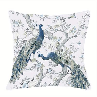 TEMU 1pc, 18x18 Inch In Throw Pillow Cover, Short Plush, Single-sided Print, Vintage Style, Polyester, Zipper Closure, Hand Wash Only, Home Decor Cushion Case For Living Room, Kitchen Decor Image