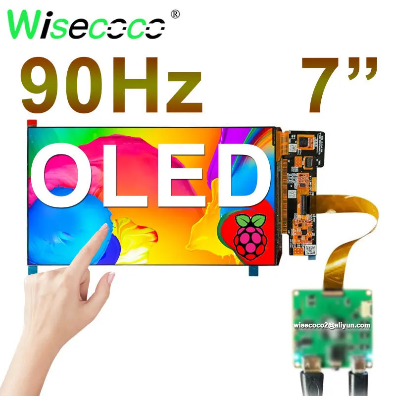 7-Zoll-OLED-Display 90 Hz 1920 x 1080 FHD Amoled IPS 850 Nits Raspberry Pi Gaming-Touchscreen mit hoher Helligkeit Image