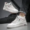 Krokodil Druck Männer Schuhe Luxus Leder Männer Boot Mode Designer High-Top Casual Schuhe Non-slip Männer Stiefeletten große Größe 39-48
