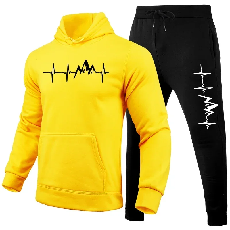 Mode Heißer Verkauf männer Trainingsanzug Im Freien Männer Täglichen Komfort Mit Kapuze Einzelnen Sportswear und Sweatpant Mann Sport Anzug Jogging Einfache Image