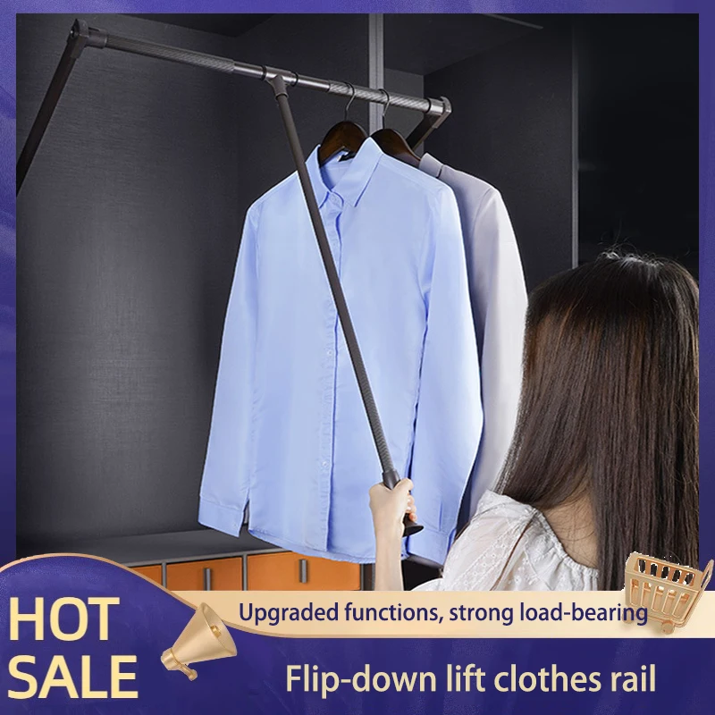 Heben Hängende Kleiderstange Pull-down Kleiderschrank Automatische Rückkehr Garderobe Kleiderschrank Teleskop Kleiderbügel Haushalts Hardware