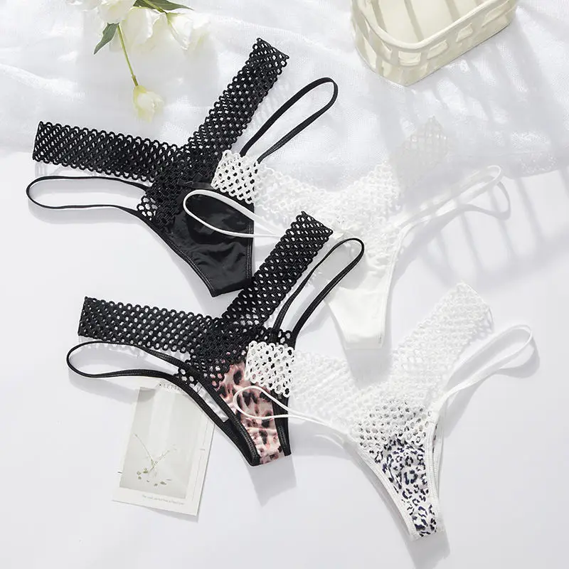Frauen höschen Sexy Leopard Spitze Frauen Höschen Nahtlose Unterwäsche Aushöhlen Sinnliche Dessous Weibliche Atmungsaktive Tangas T-zurück G Image