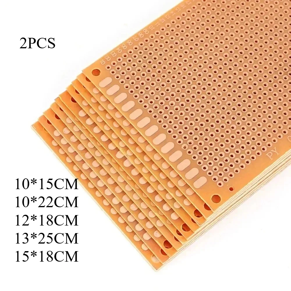 2PCS Gelb PCB Universal Board Einseitig 10x15CM 10x22CM 12x18CM 13x25CM 15x18CM PCB Board Prototyp Perforierte Board DIY Image