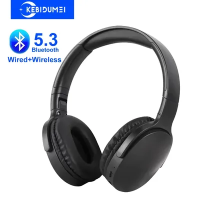 Bluetooth 5.3 Headsets Gaming Headphones Wired+Wireless Dual Mode Earphones Foldable Noise Reduction Headsets For iPhone Xiaomi