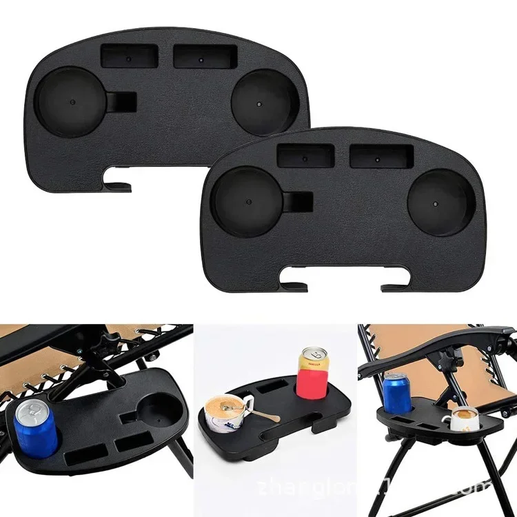 Lounge Chair Clip Beistelltisch Cup Drink Tray Clip Leicht zu tragen Geeignet für Outdoor Angeln Camping Strand Campingausrüstung Image