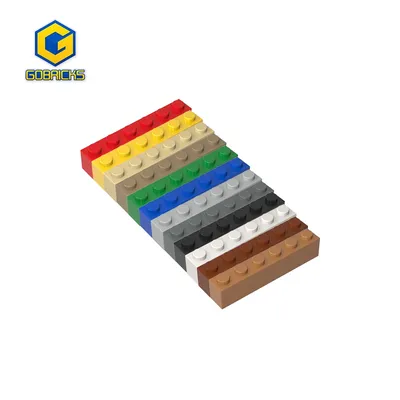 Gobricks 50PC 3009 Kompatible Moc Bricks Ziegel 1x6 Teile DIY Baut Partikel Pädagogisches Spielzeug Praktisches Lernen Modifiziert Image