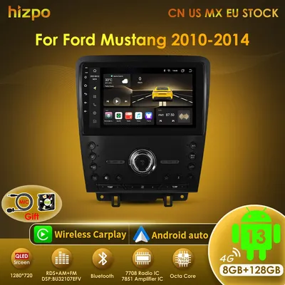 Hizpo Android 13 Stereo For Ford Mustang 2010 2011 2012 2013 2014 Radio Multimedia Carplay Car Screen Player GPS Navigation 7862