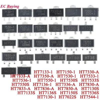 10-100Pcs HT7130 7133 7150 7330 7333 7350 7530 7533 7536 7550 HT30 HT33 HT50 7136 7336 7833 7850 HT36 LDO Low Dropout Regulator