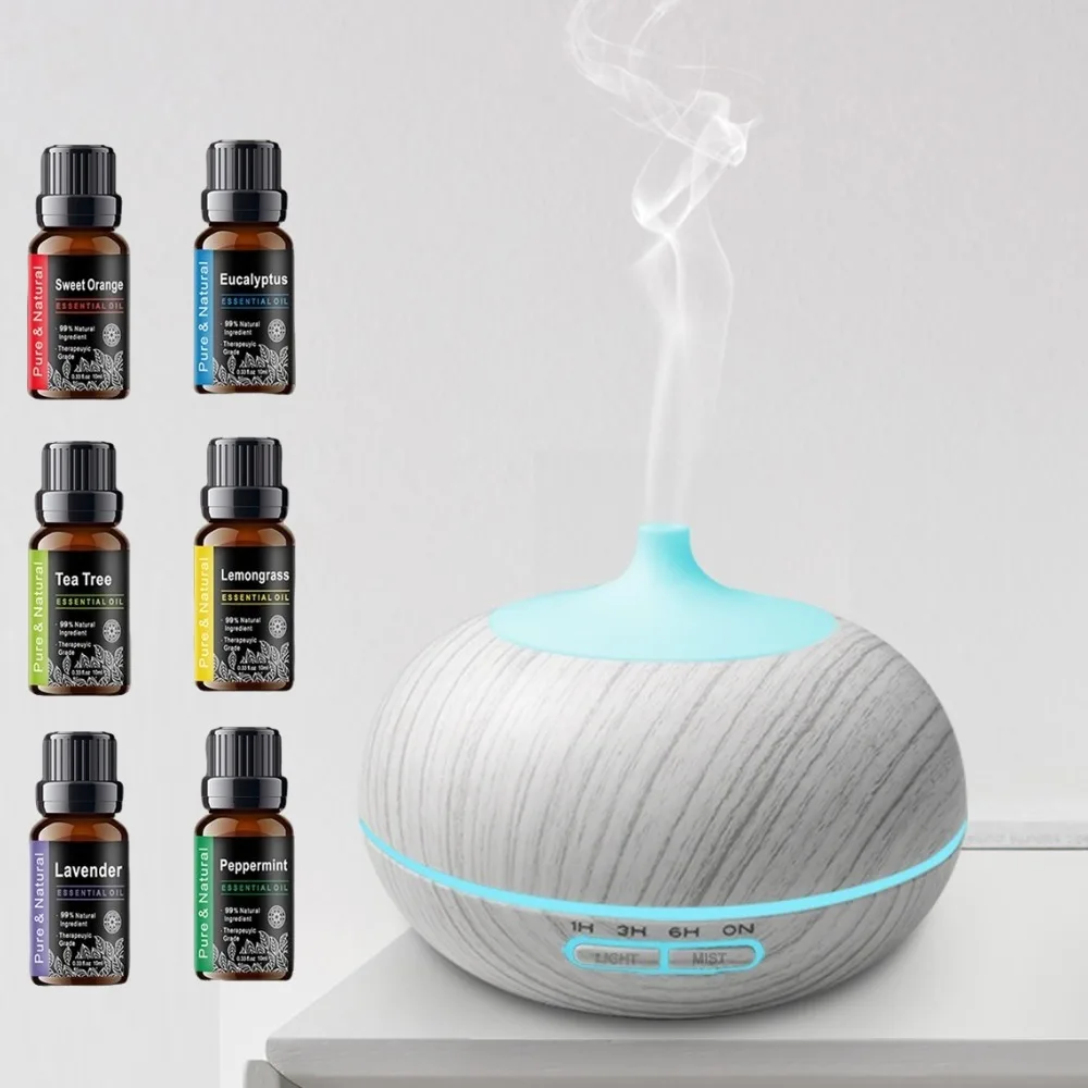Essential Oil Air Humidifiers for home 500ml with colorful lights Household appliances air purifier aromatherapy machine