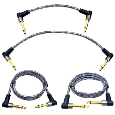 Nylon Braided Guitar Pedal Cable Effect Cable Cord Replacement Electric Guitar Patches Cable Pedal Board Cable D5QD