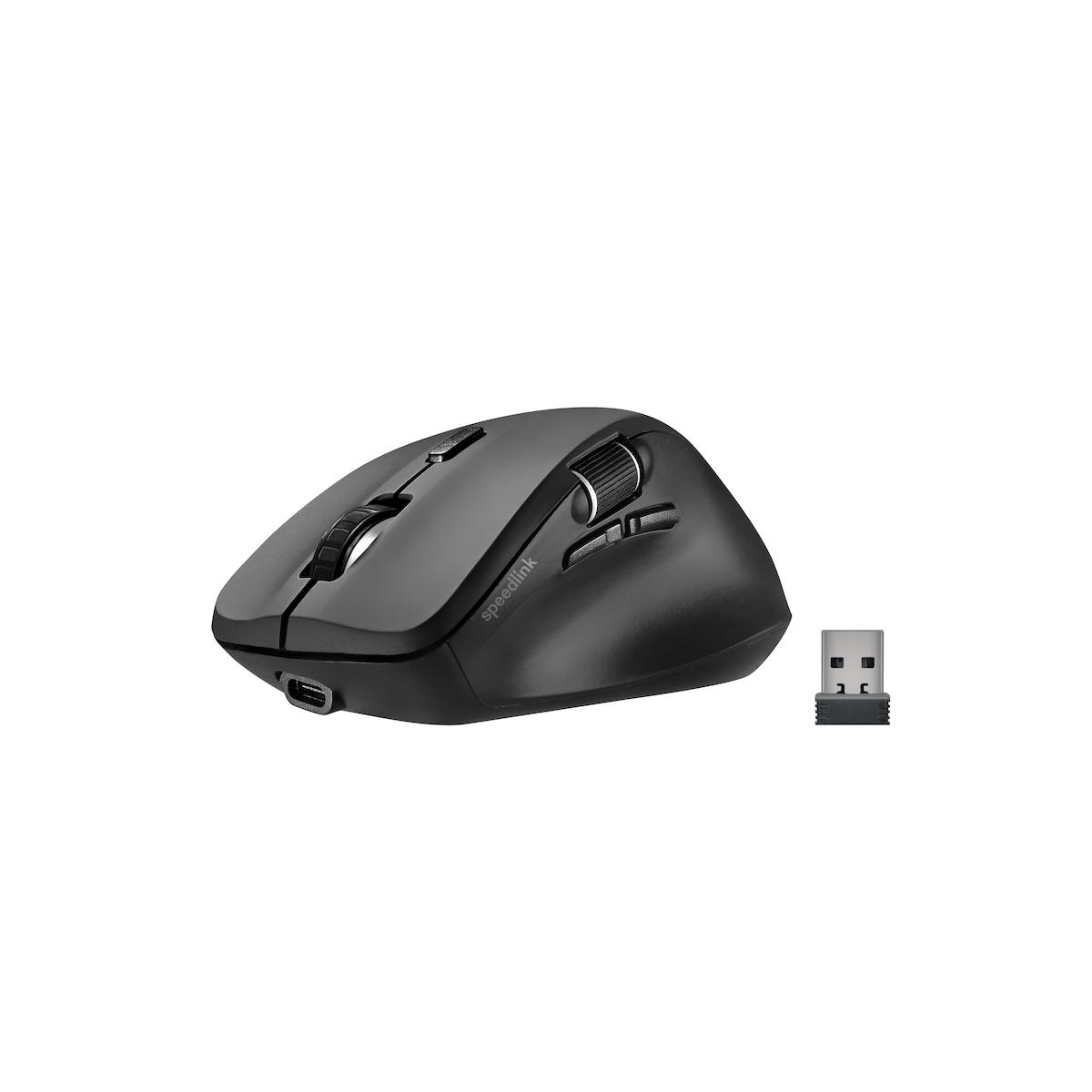 Speedlink LIBERA Wiederaufladbare Maus - Kabellos, Bluetooth, Geräuschlos, Gummi-Schwarz Image